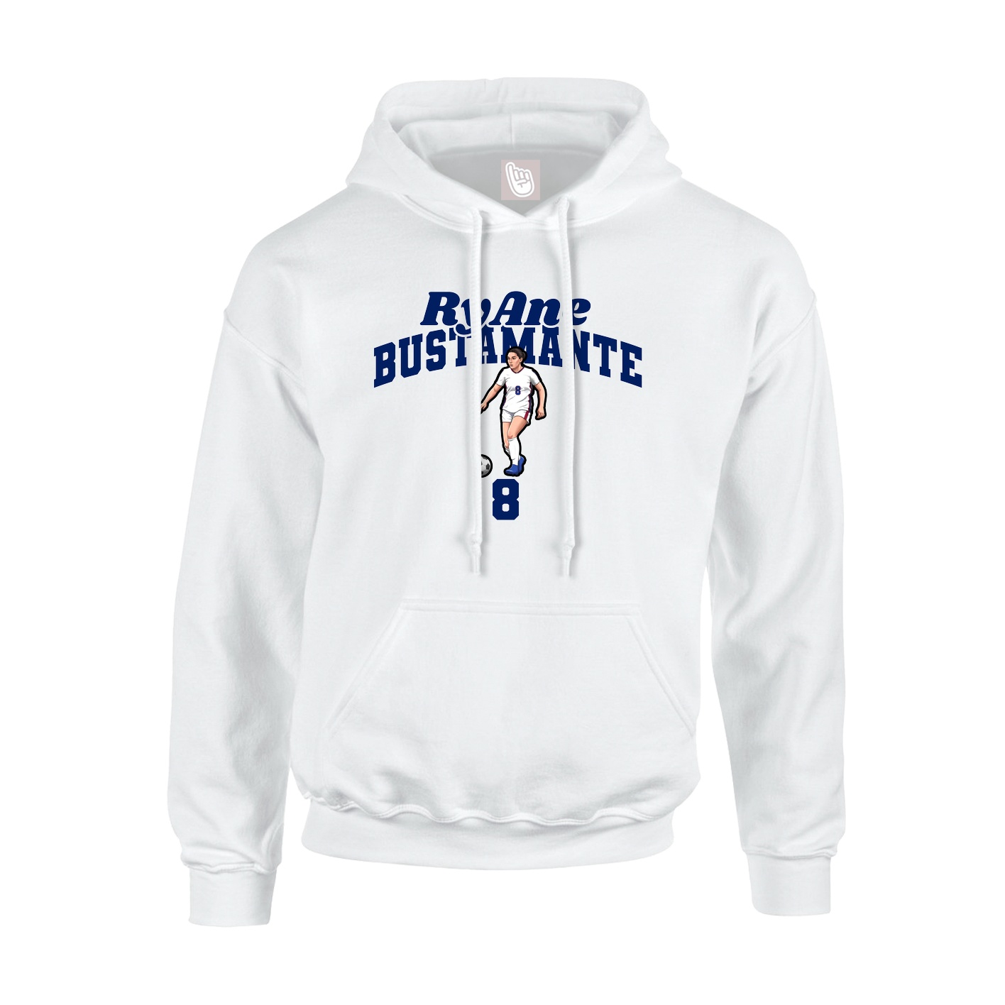 Hoodie — Signature Arch in White