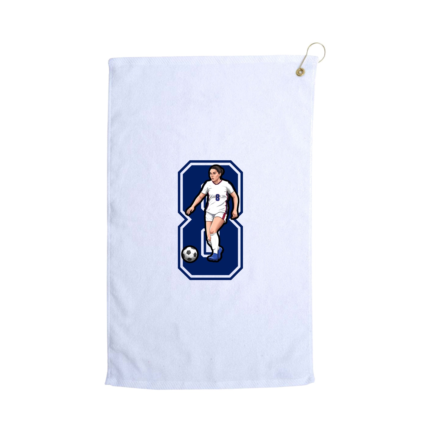 Golf Towel — Number in White