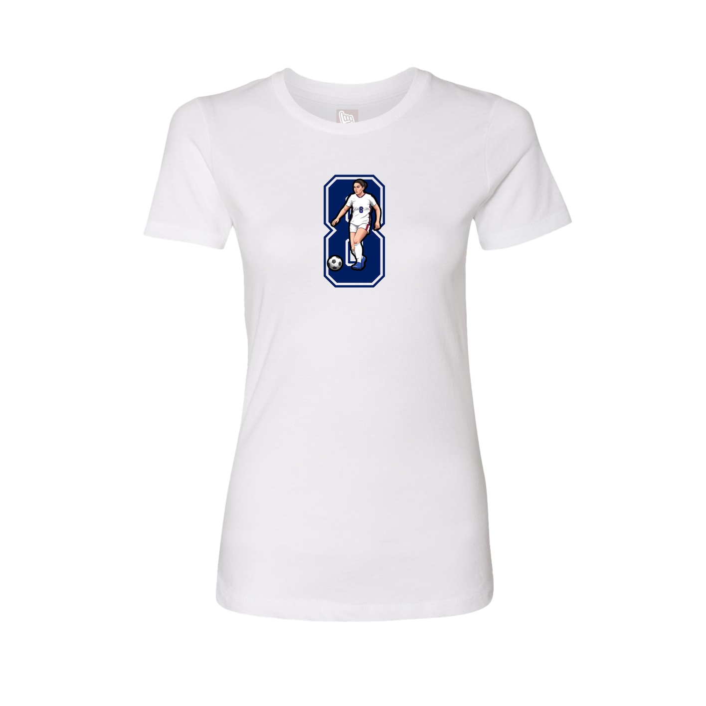 Womens Tee — Number in White