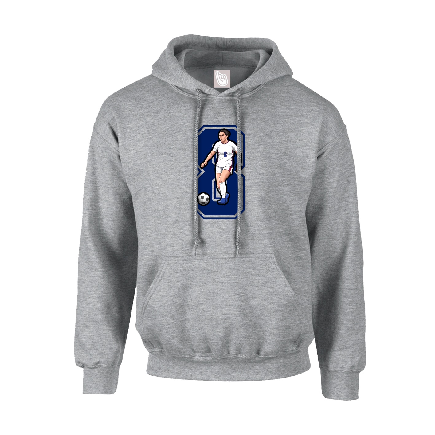 Hoodie — Number in Grey