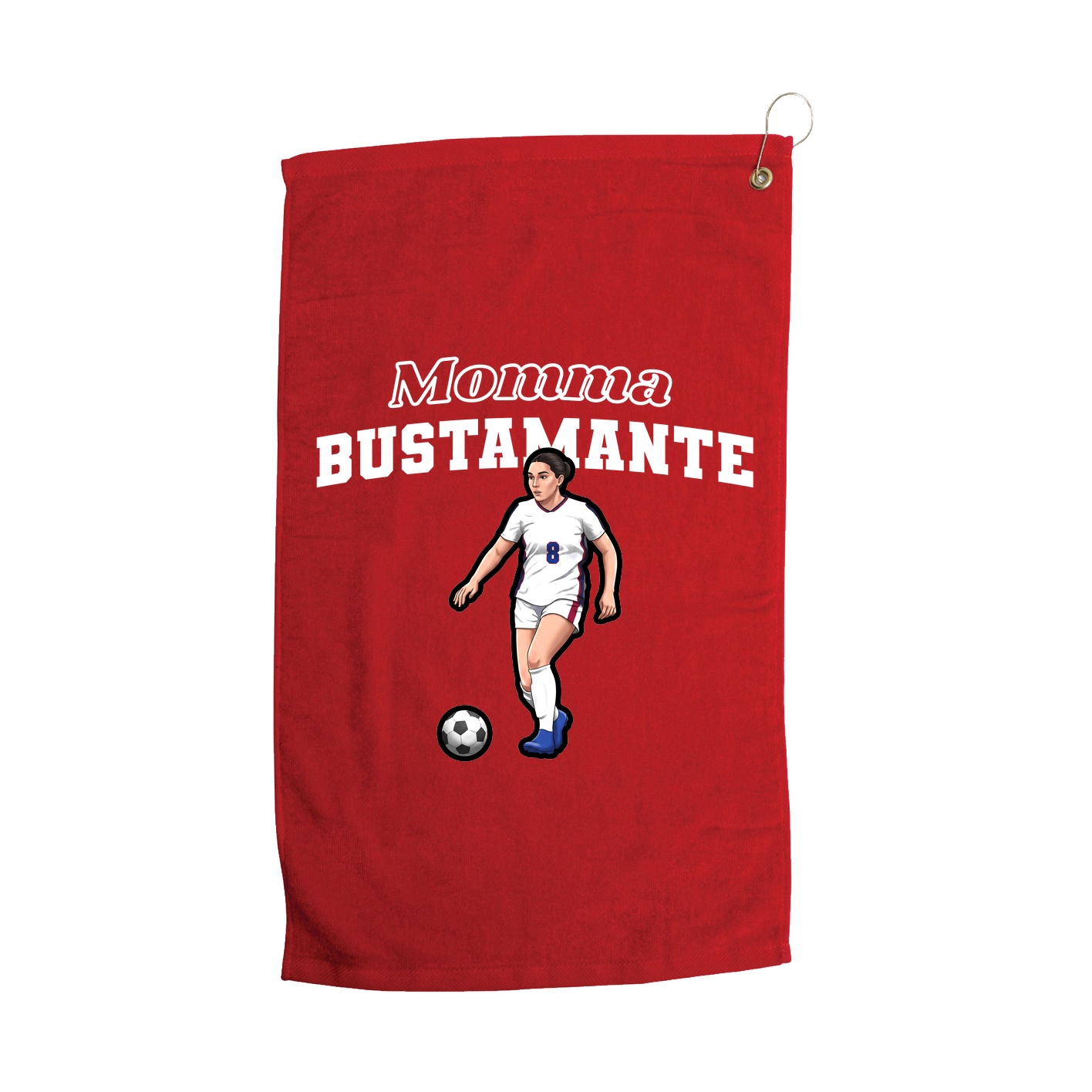 Golf Towel — Mothers Day Block in Red