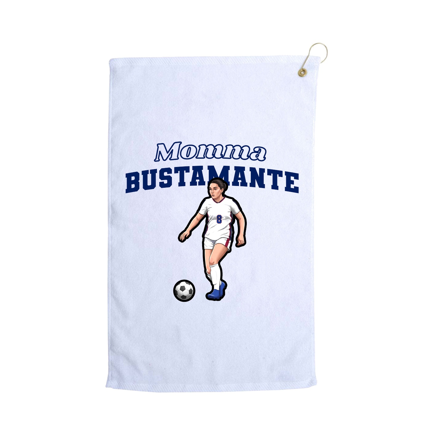 Golf Towel — Mothers Day Block in White