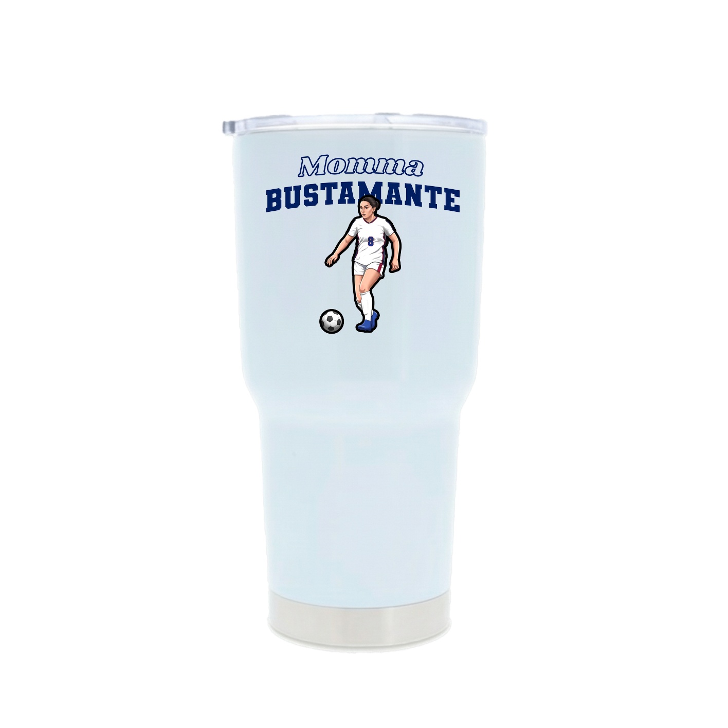 30oz Stainless Steel Tumbler — Mothers Day Block in White