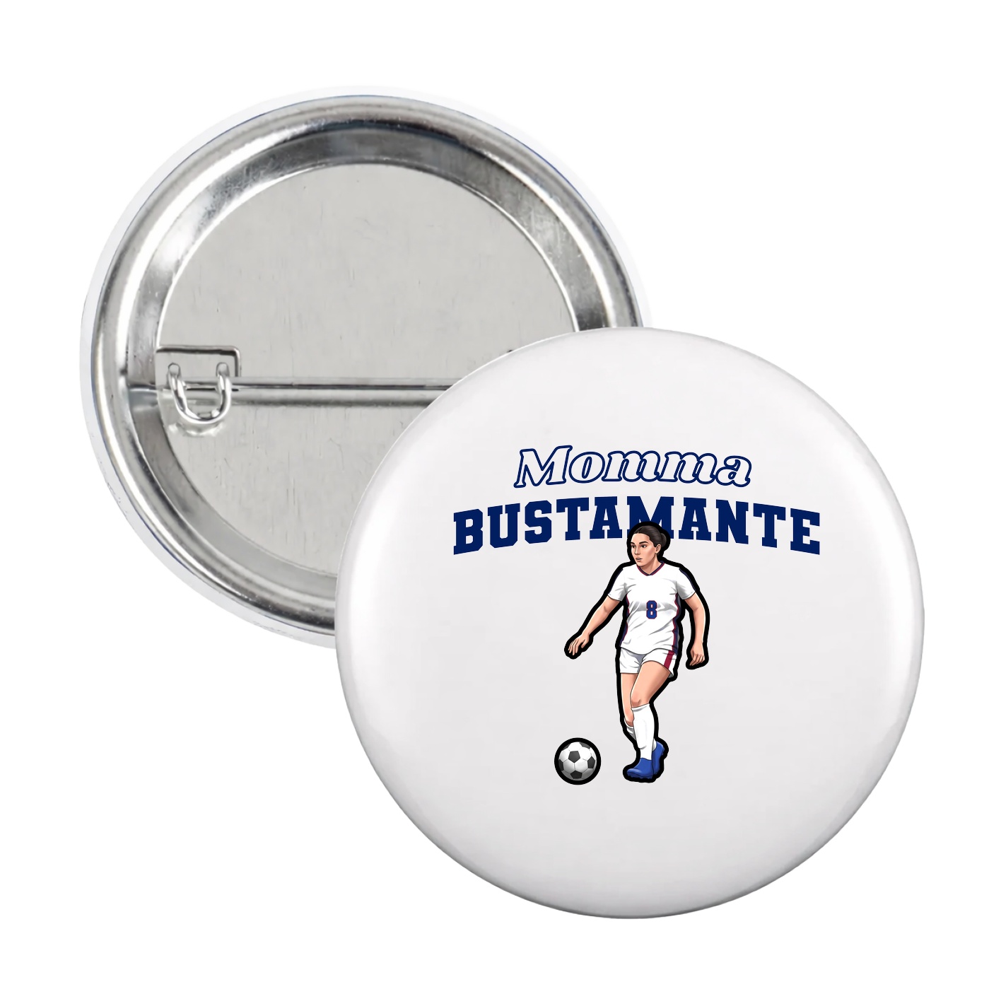 Game Day Button — Mothers Day Block in White