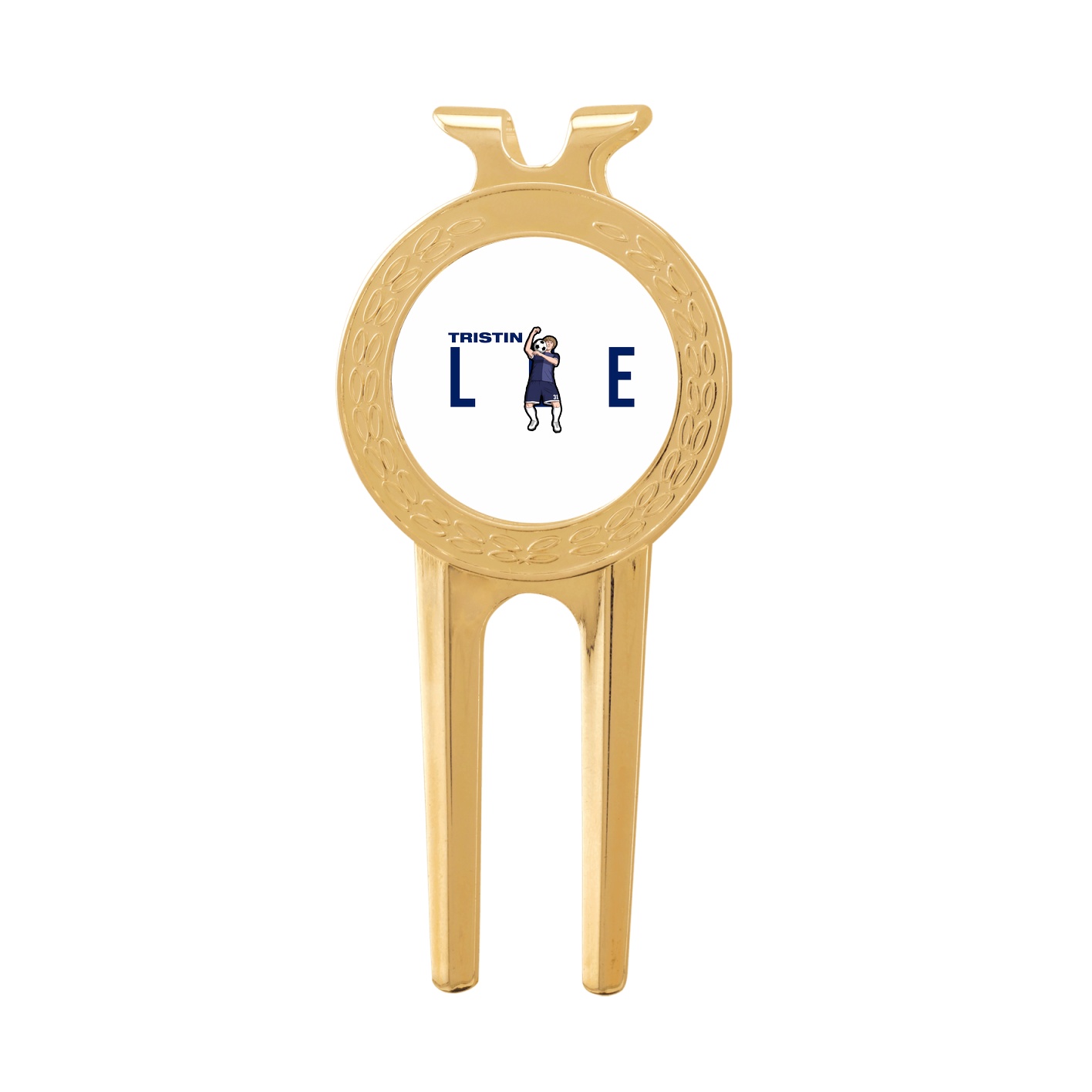 Divot Tool with Ball Marker — Player Name in Classic