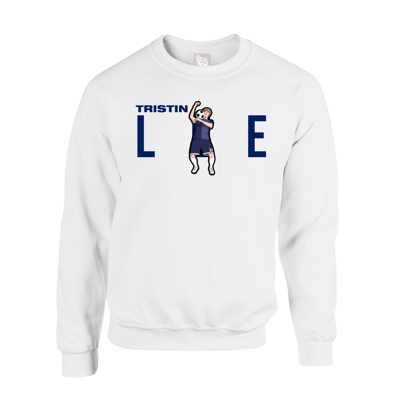 Fleece Crew — Player Name in White