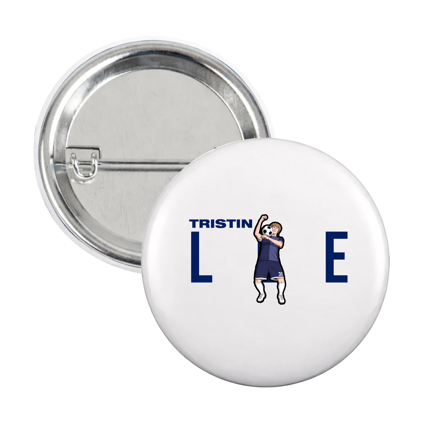 Game Day Button — Player Name in White