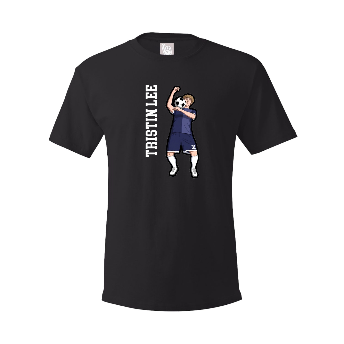 Tee — Name Vertical in Black