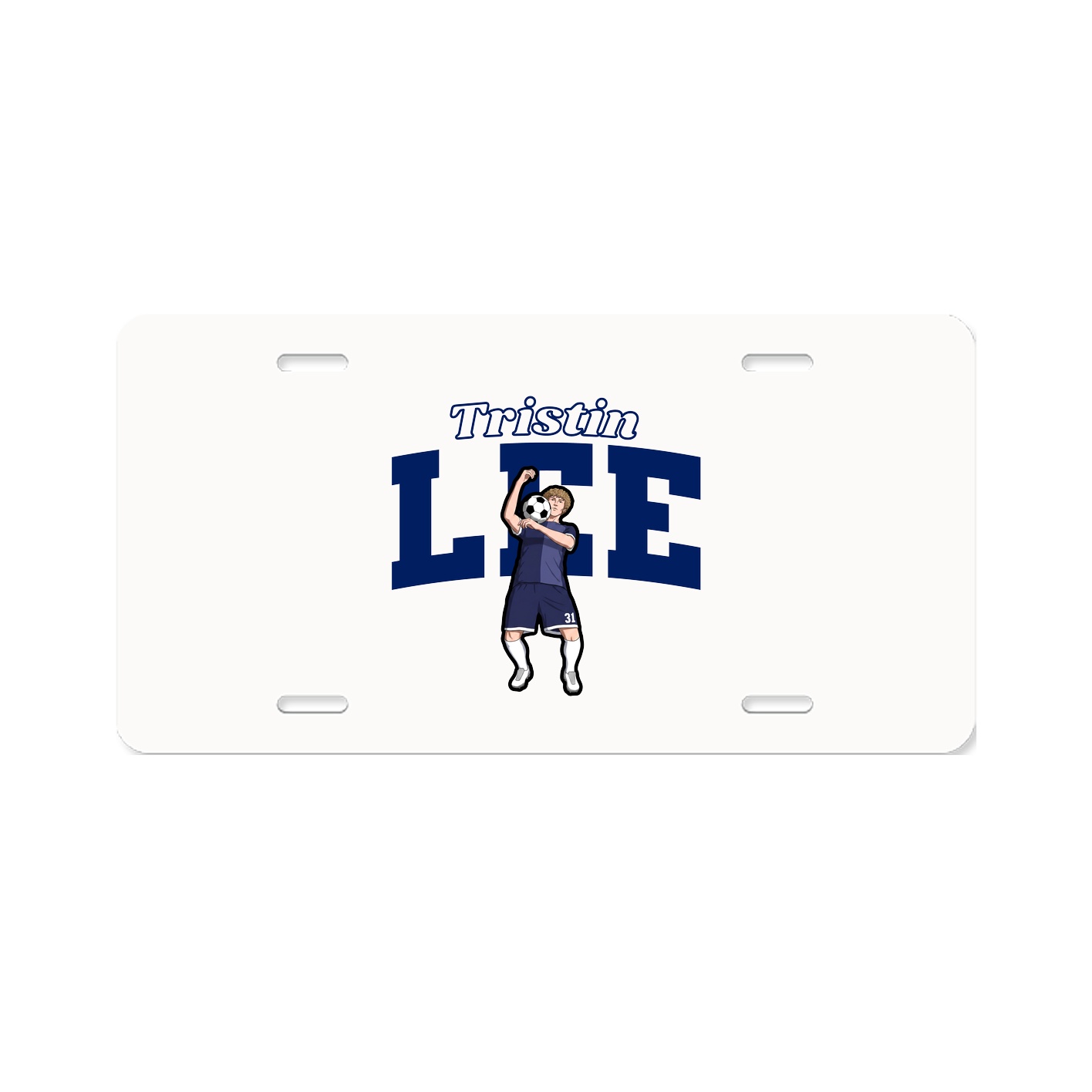 License Plate — Name Arch in Classic