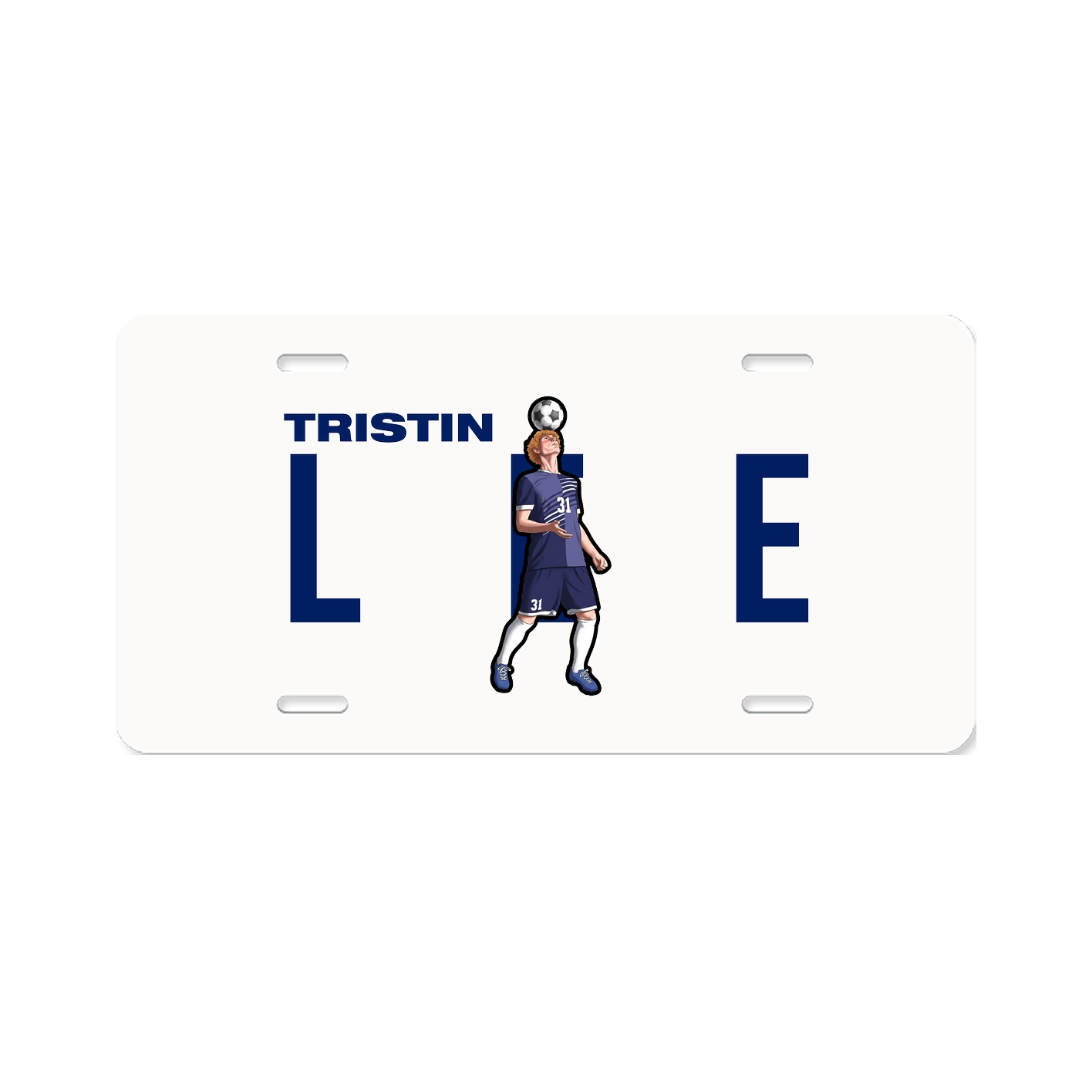 License Plate — Player Name in Classic