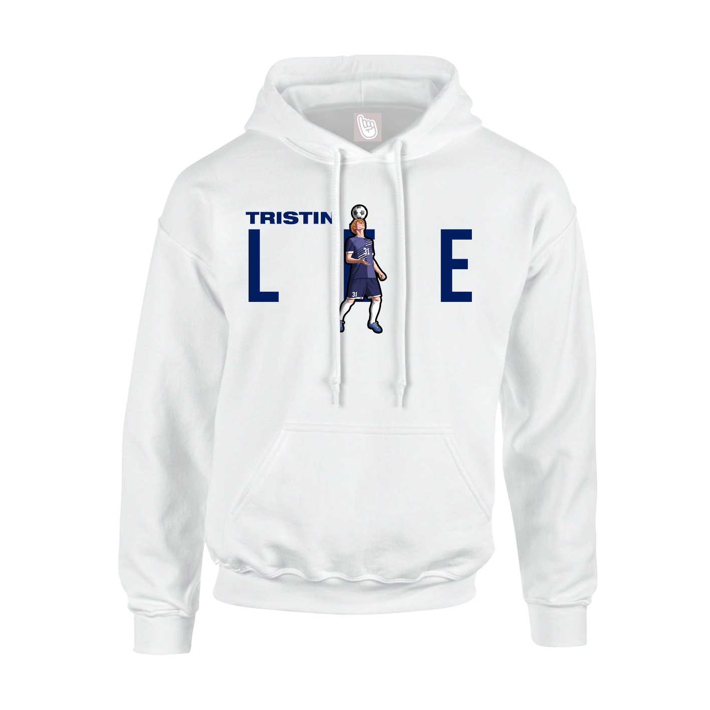 Hoodie — Player Name in White