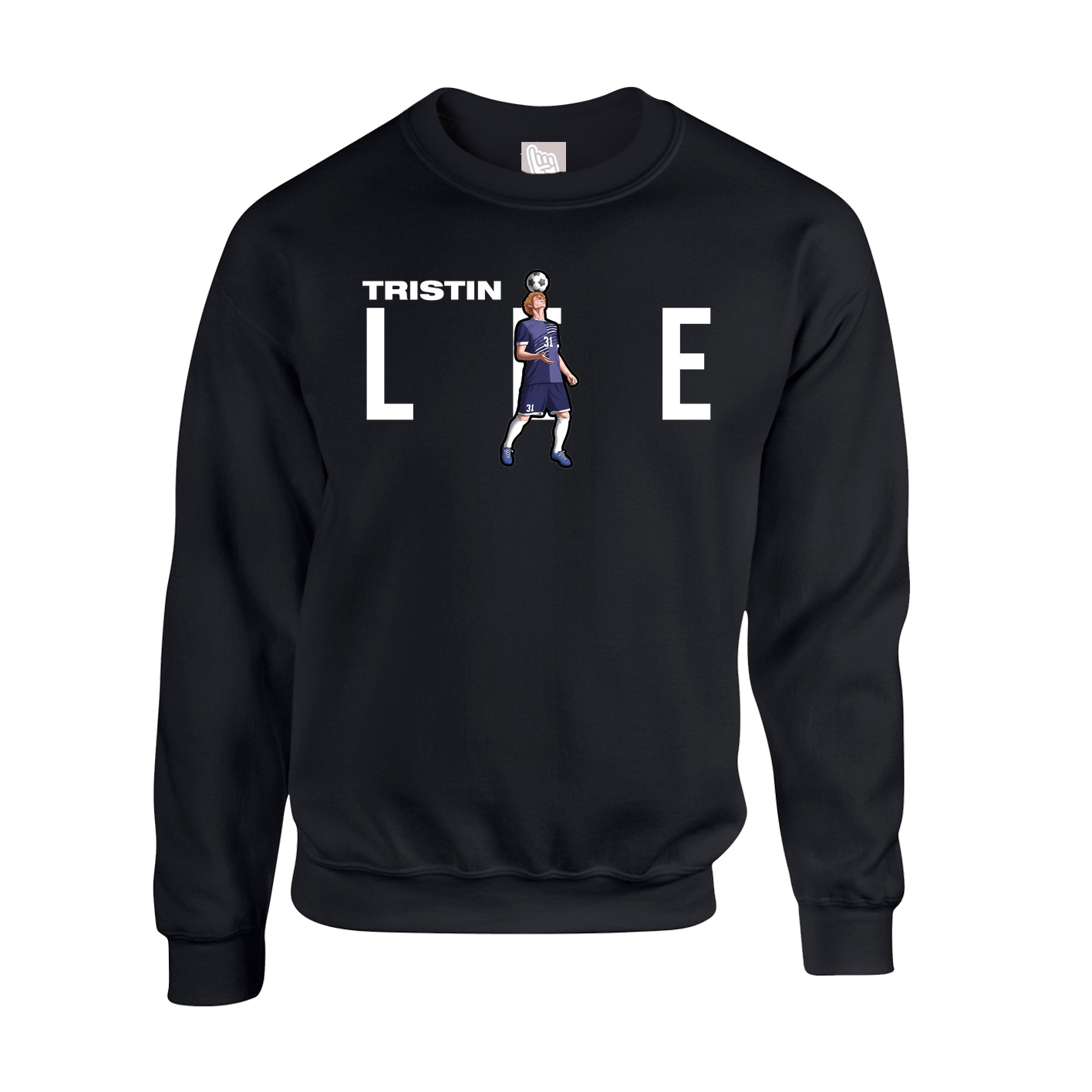 Fleece Crew — Player Name in Black