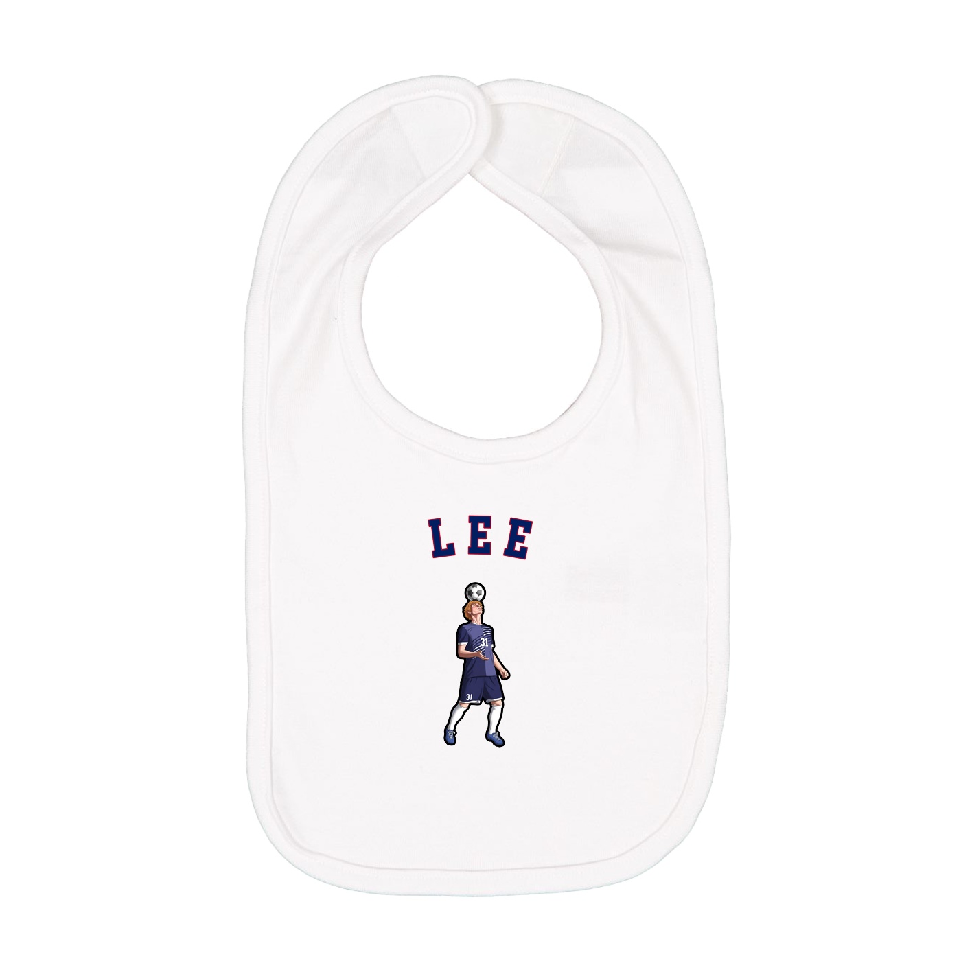 Infant Bib — Shirsey Arch in White