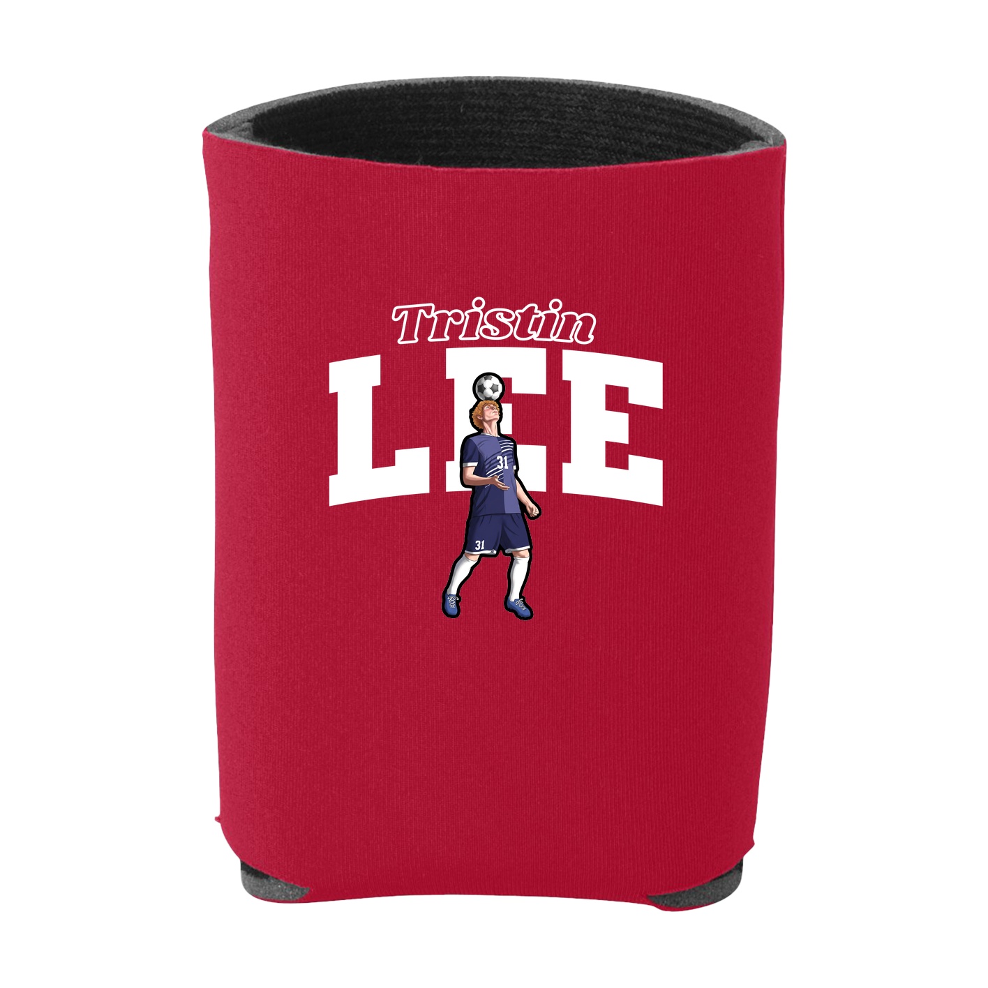 Can Holder — Name Arch in Red