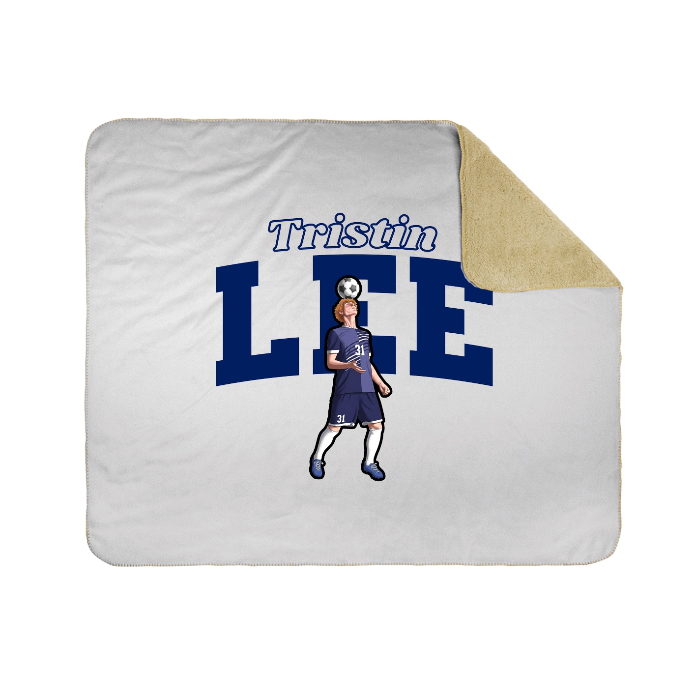 Throw Blanket — Name Arch in White