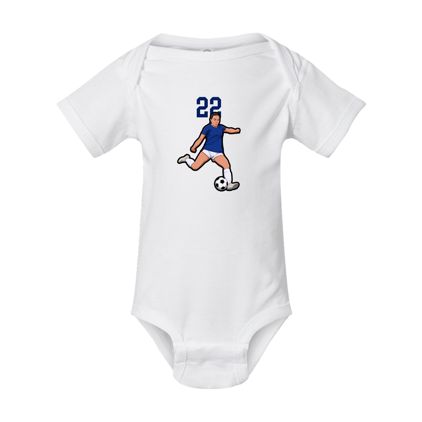 Baby Onesie — Number Top in White