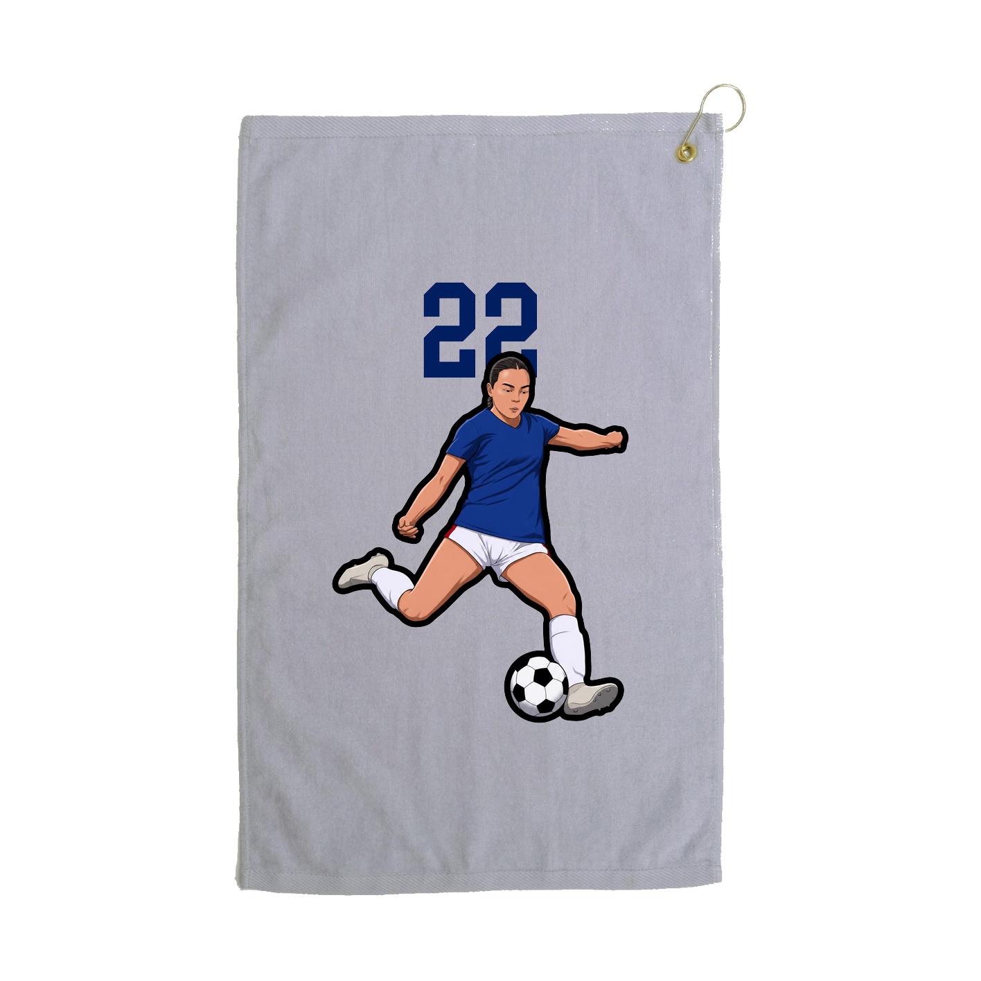 Golf Towel — Number Top in Grey