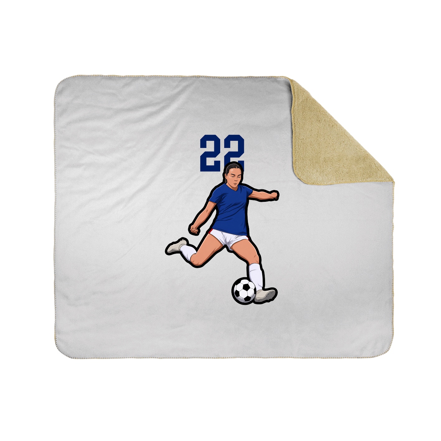 Throw Blanket — Number Top in White