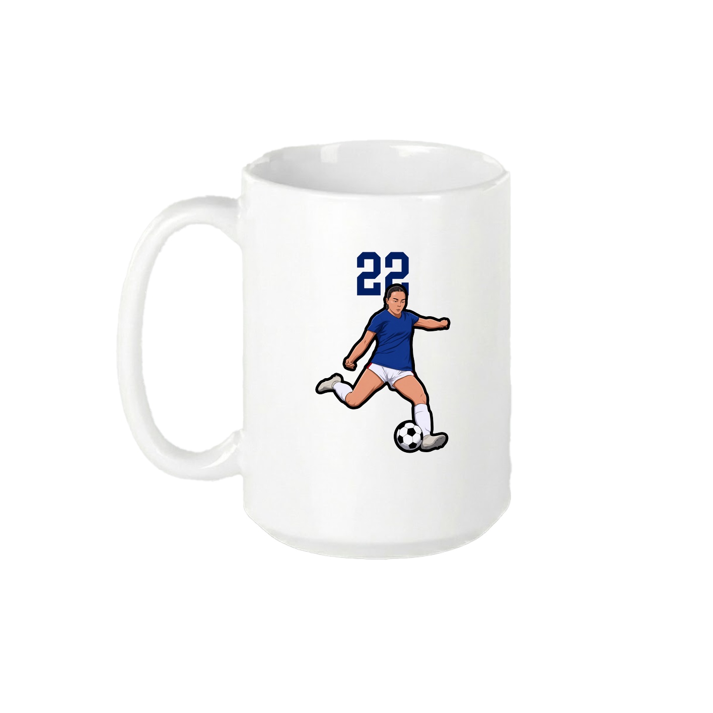 15oz Coffee Mug — Number Top in White