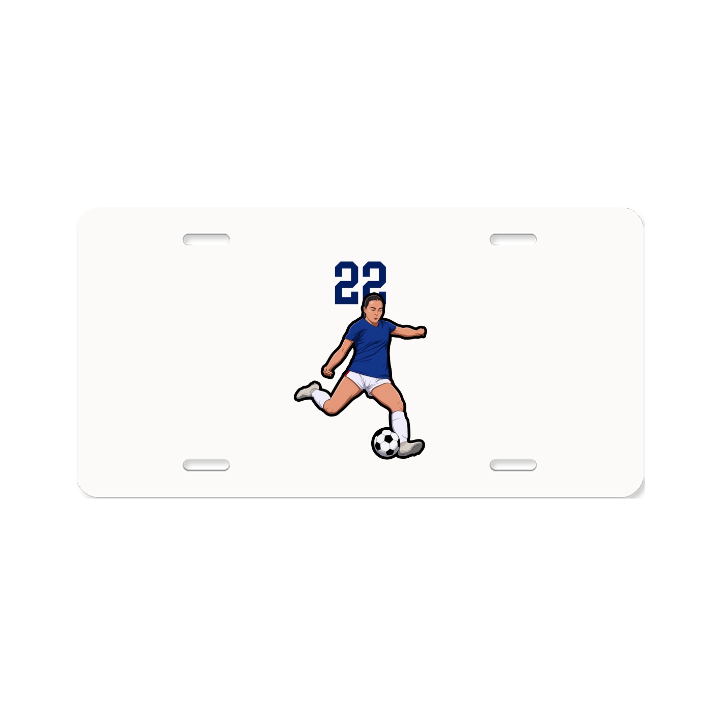 License Plate — Number Top in Classic