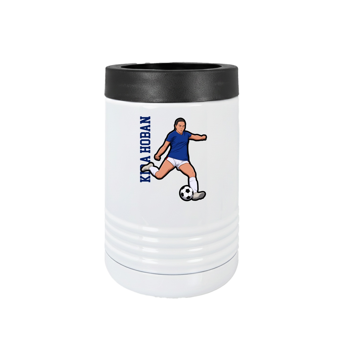 Beverage Holder — Name Vertical in White