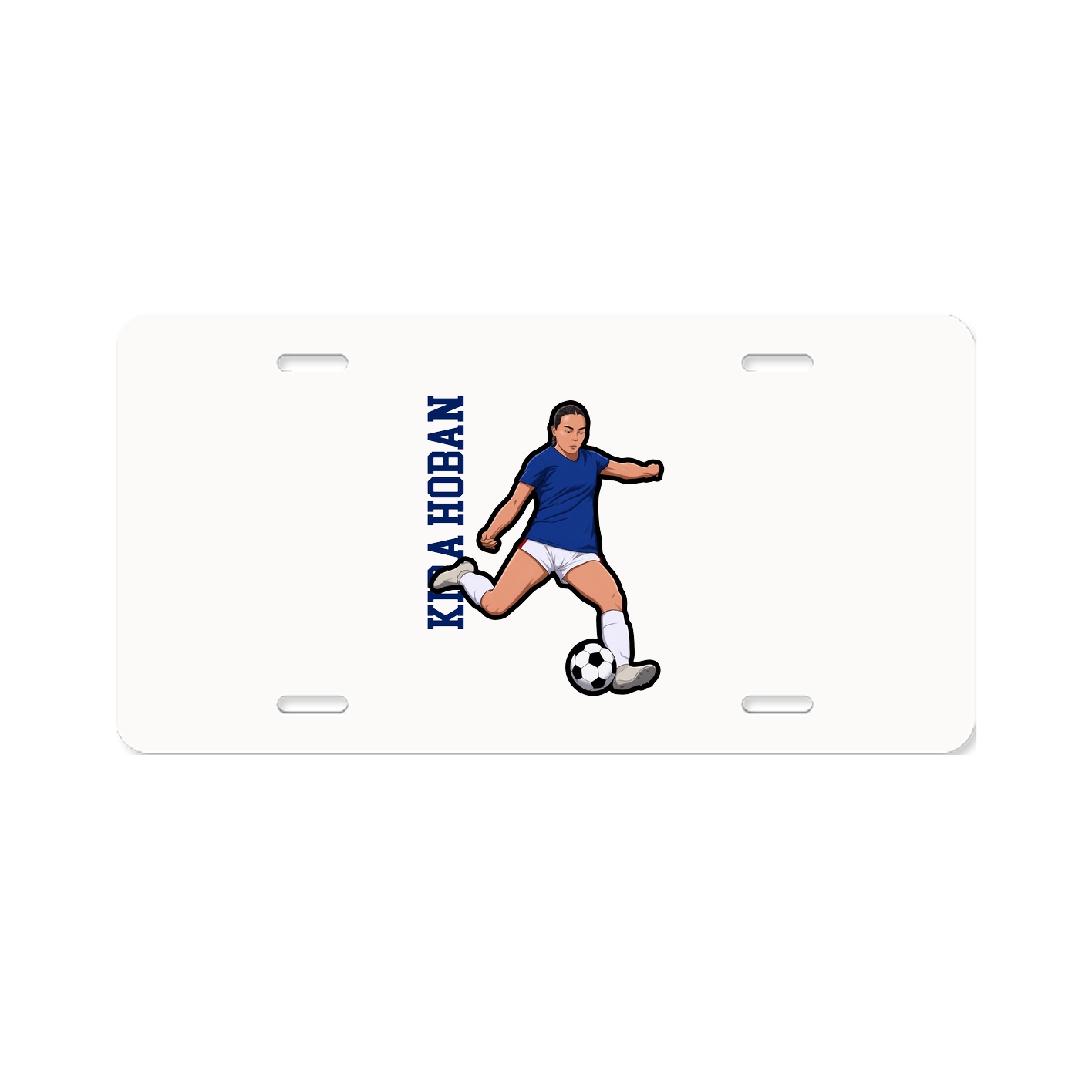 License Plate — Name Vertical in Classic