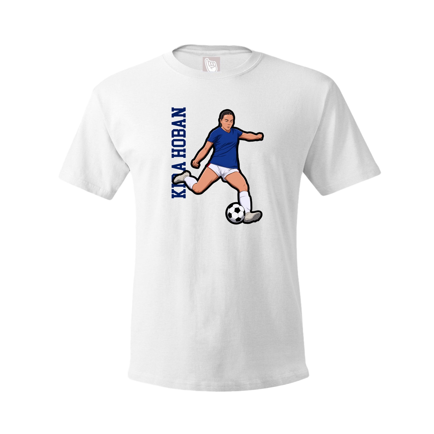 Tee — Name Vertical in White