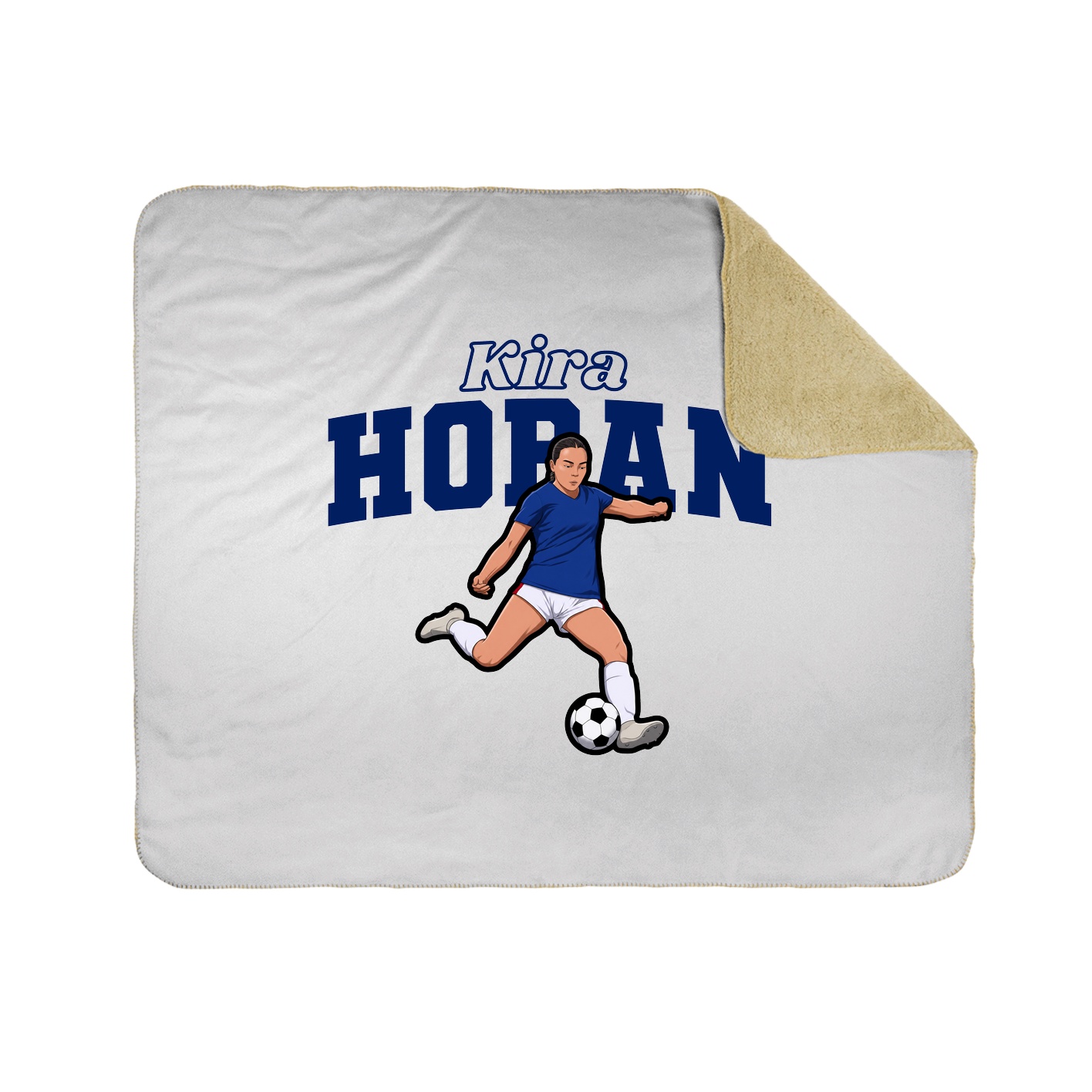 Throw Blanket — Name Arch in White