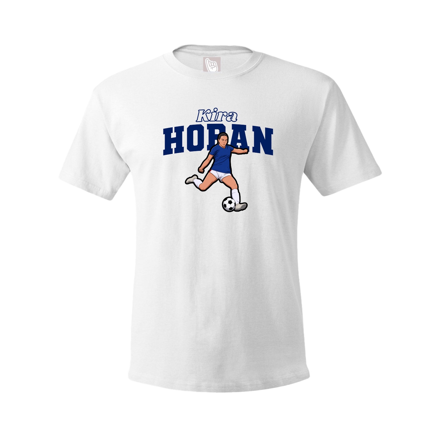 Youth Tee — Name Arch in White