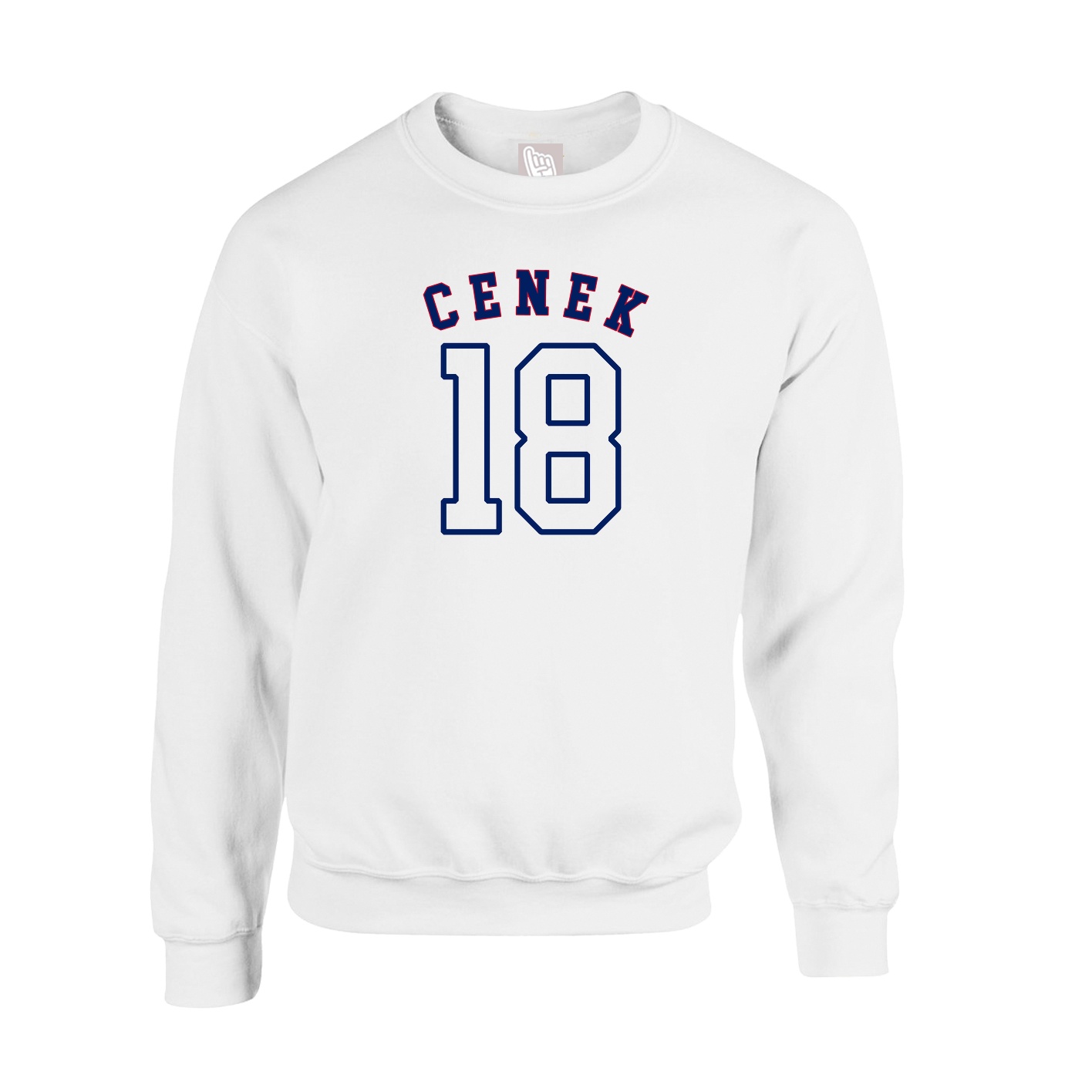 Fleece Crew — Shirsey Arch in White