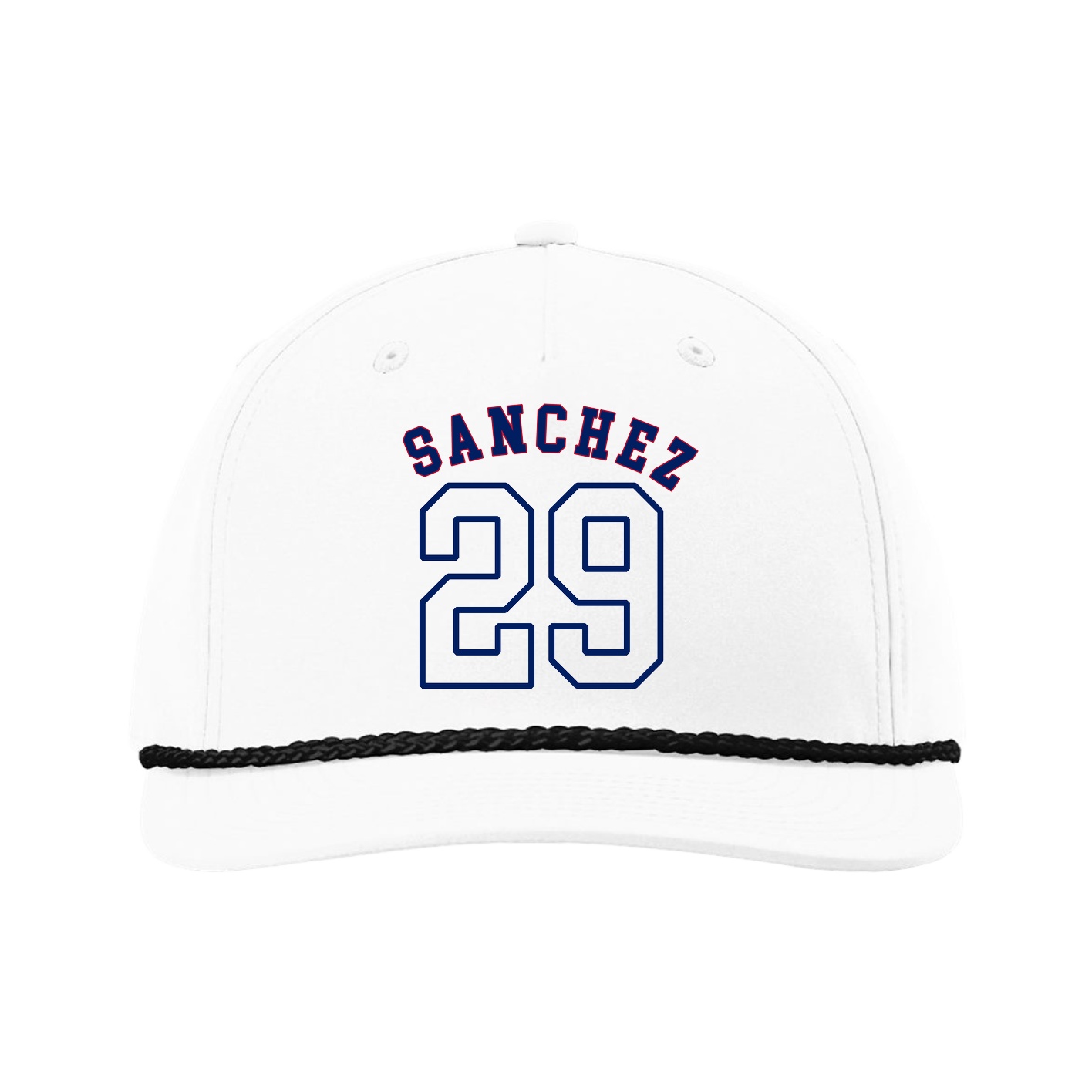 Five-Panel Classic Rope Cap — Shirsey Arch in White
