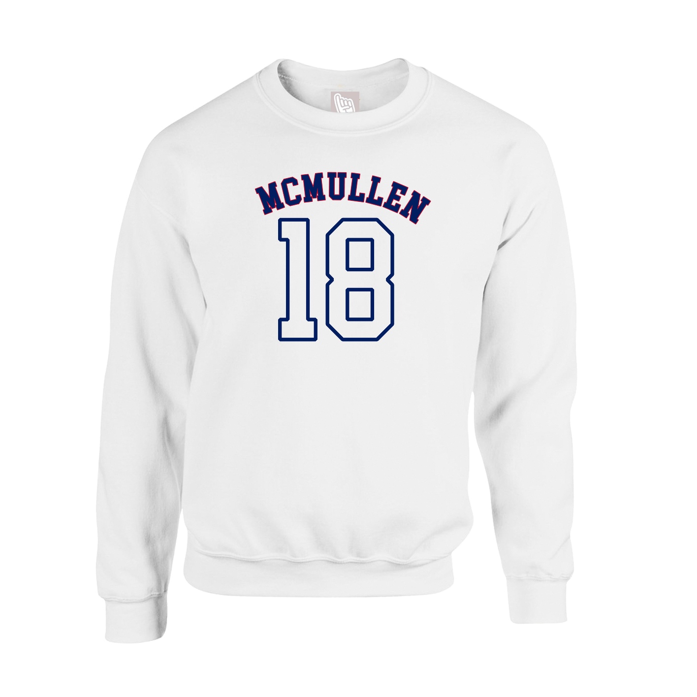 Fleece Crew — Shirsey Arch in White