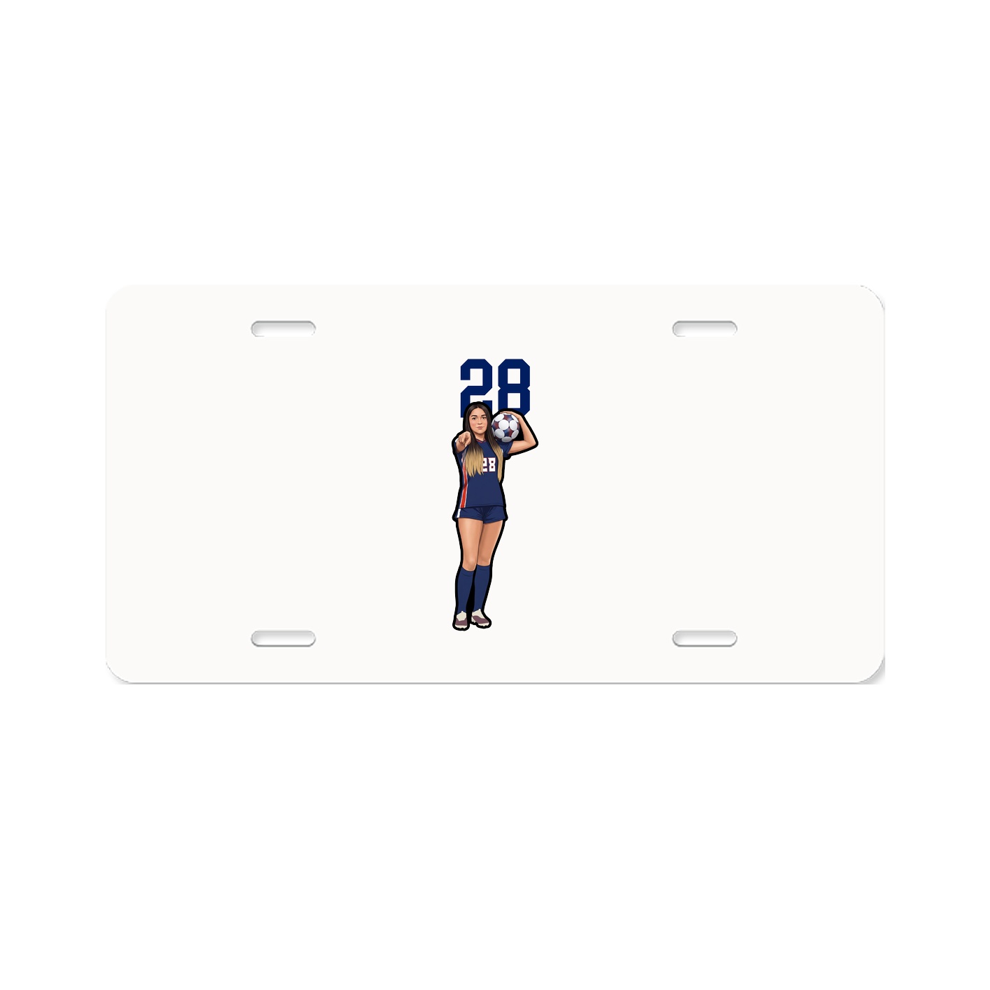License Plate — Number Top in Classic