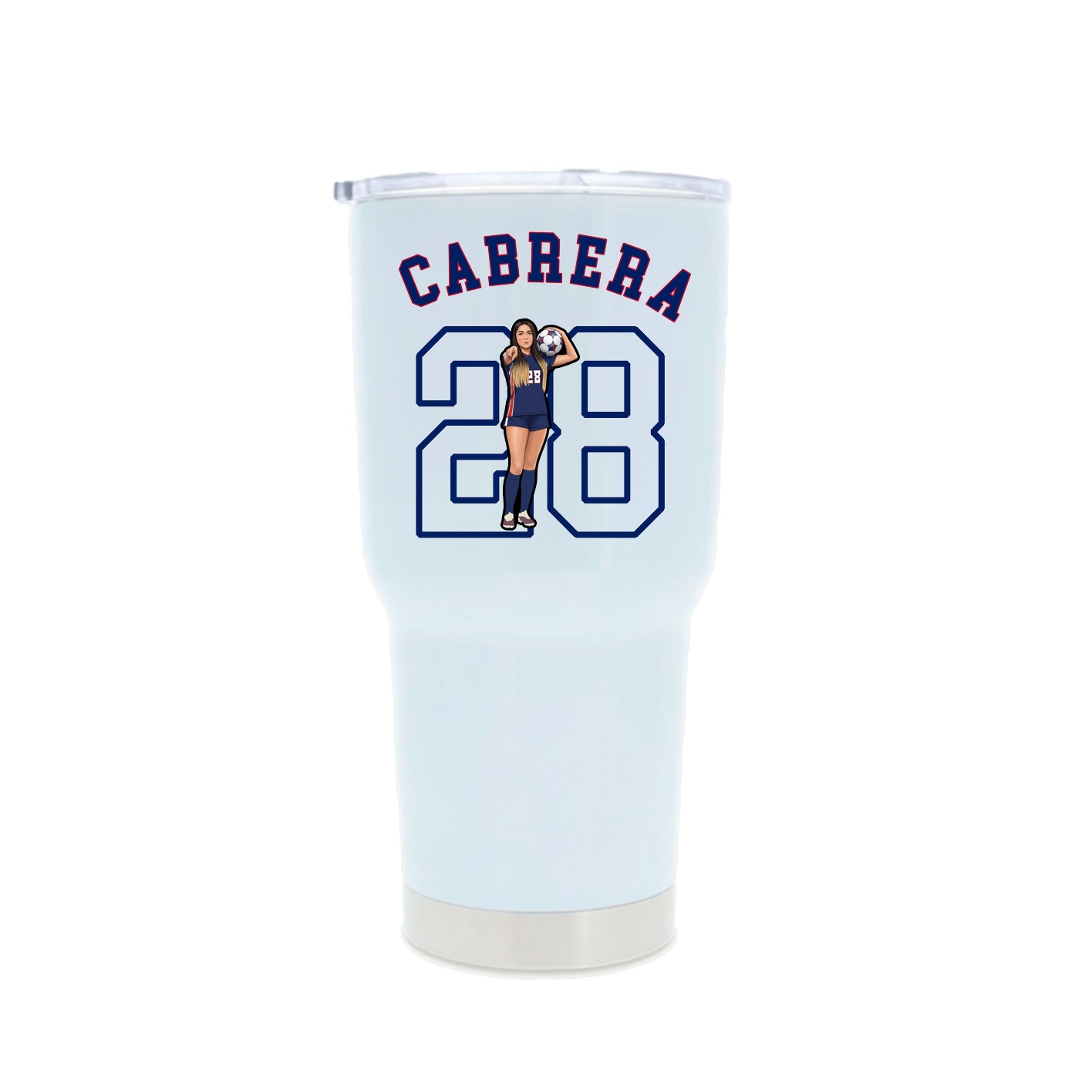 30oz Stainless Steel Tumbler — Shirsey Arch in White