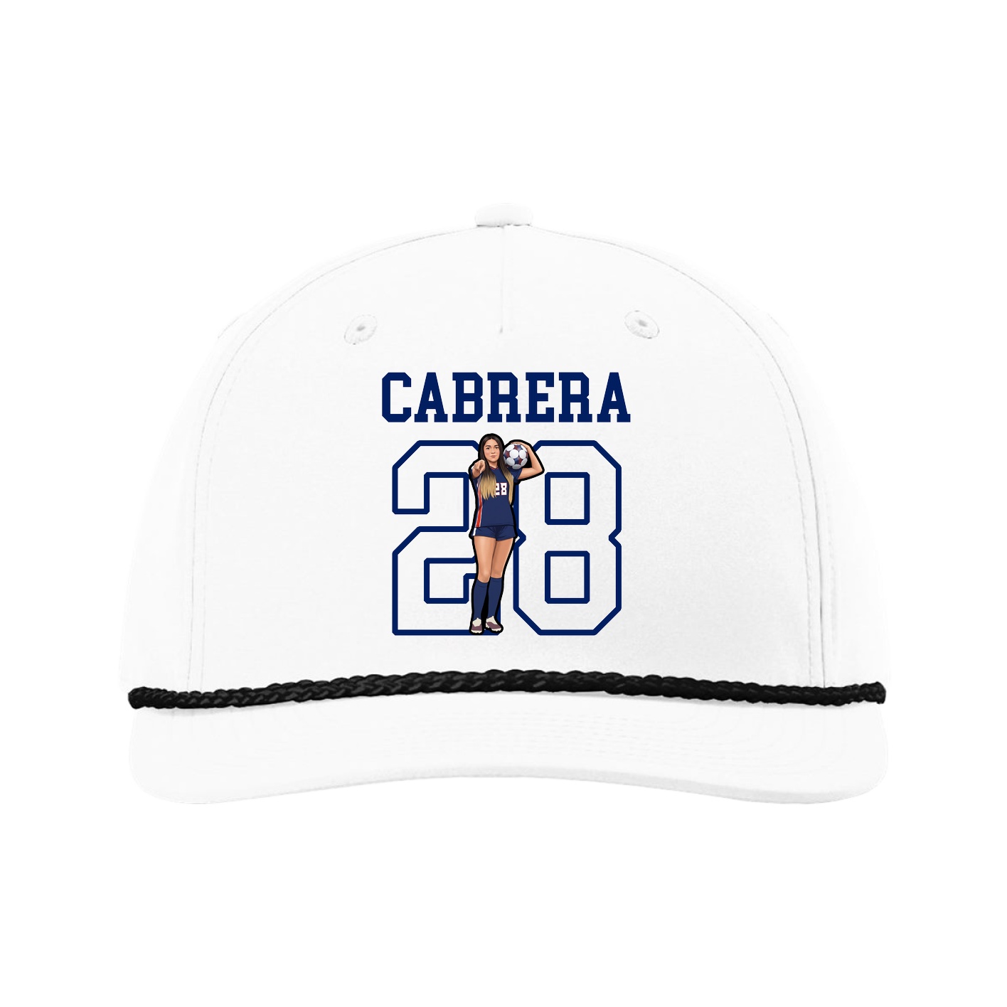 Five-Panel Classic Rope Cap — Shirsey in White