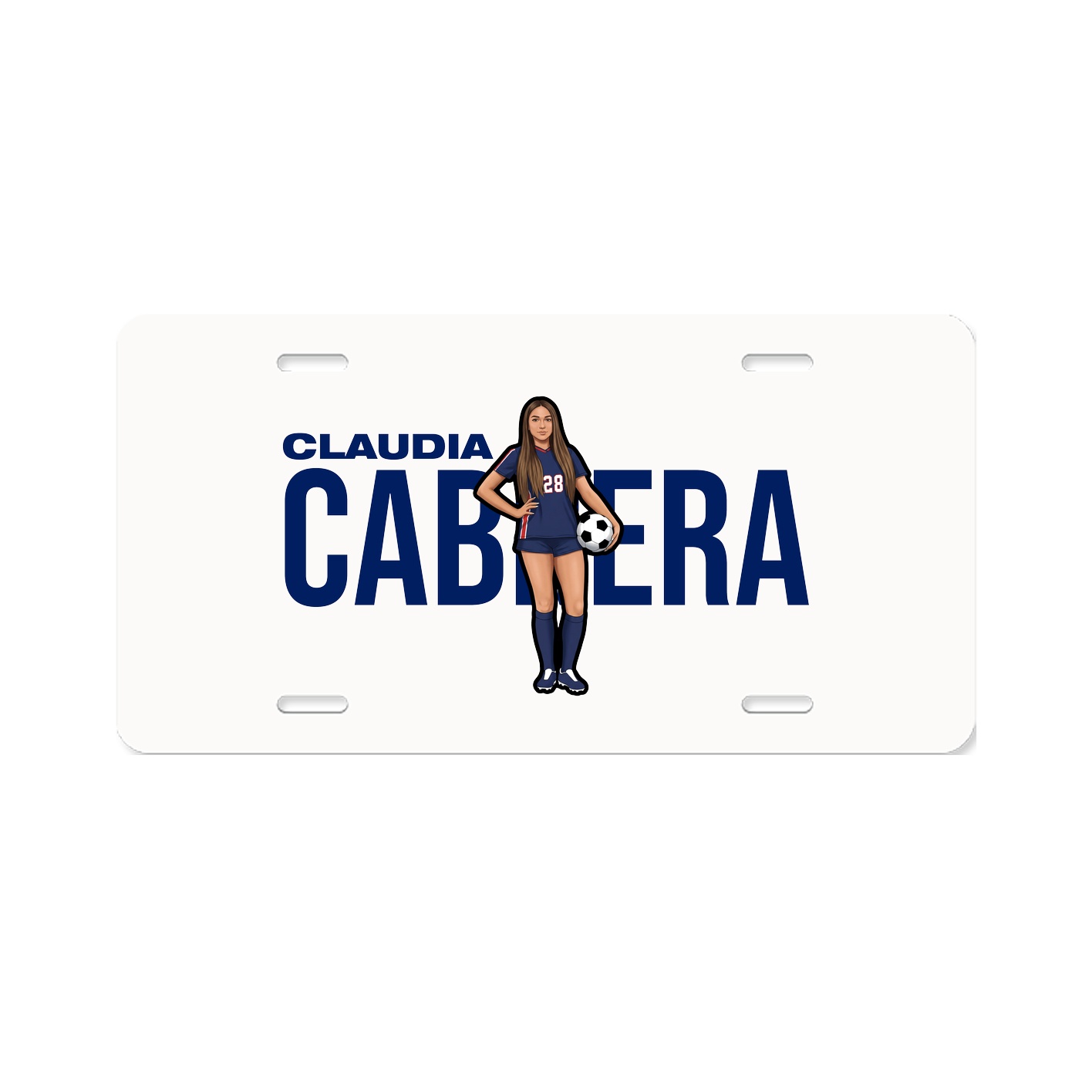 License Plate — Player Name in Classic