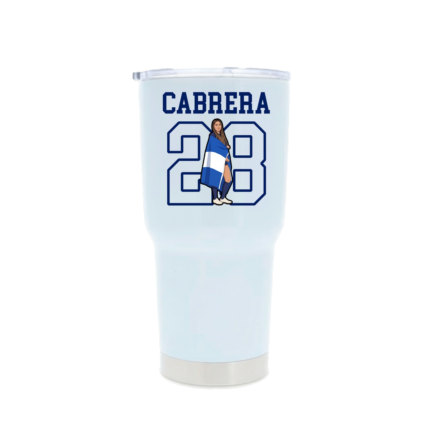 30oz Stainless Steel Tumbler — Shirsey in White