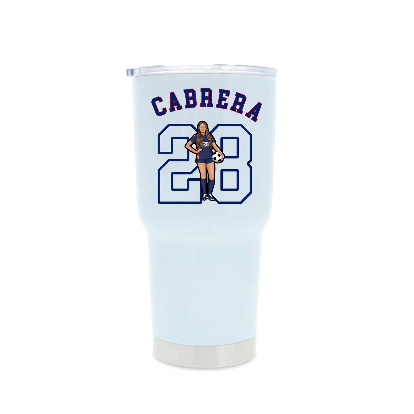 30oz Stainless Steel Tumbler — Shirsey Arch in White