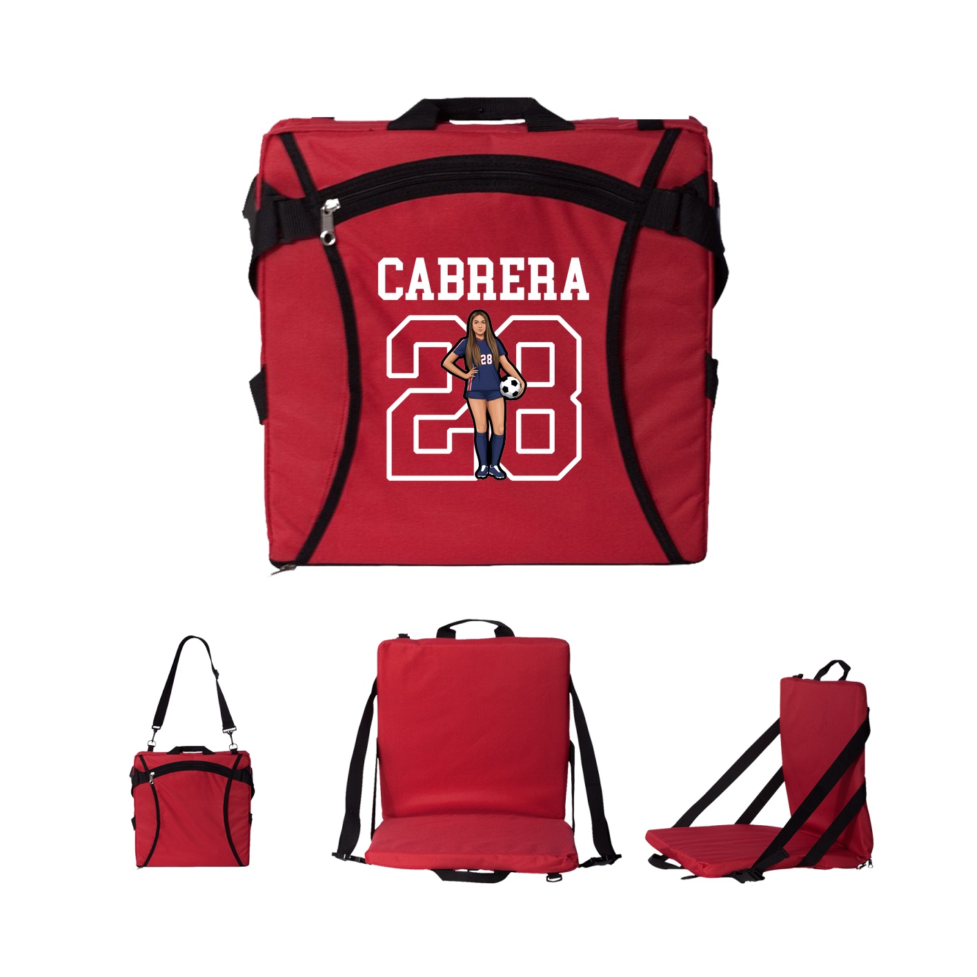 Folding Stadium Seat — Shirsey in Red