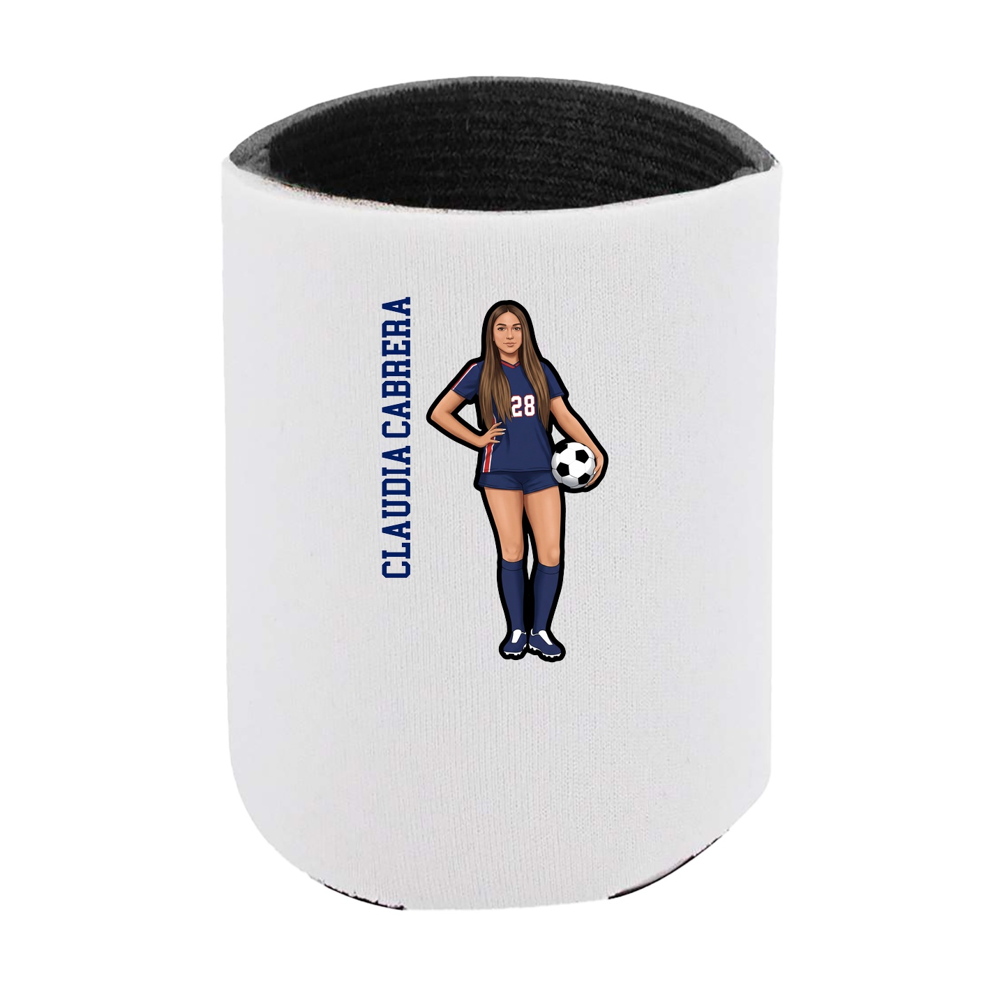 Can Holder — Name Vertical in White