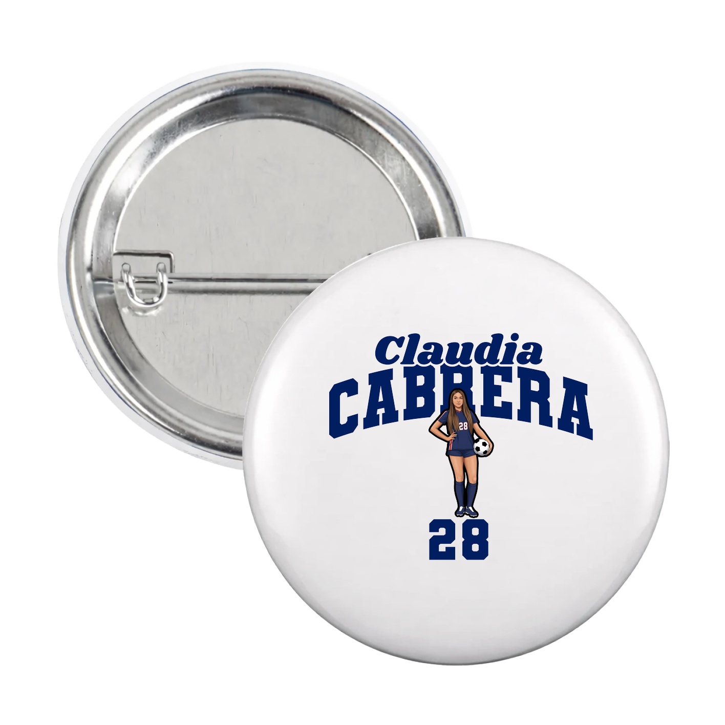 Game Day Button — Signature Arch in White