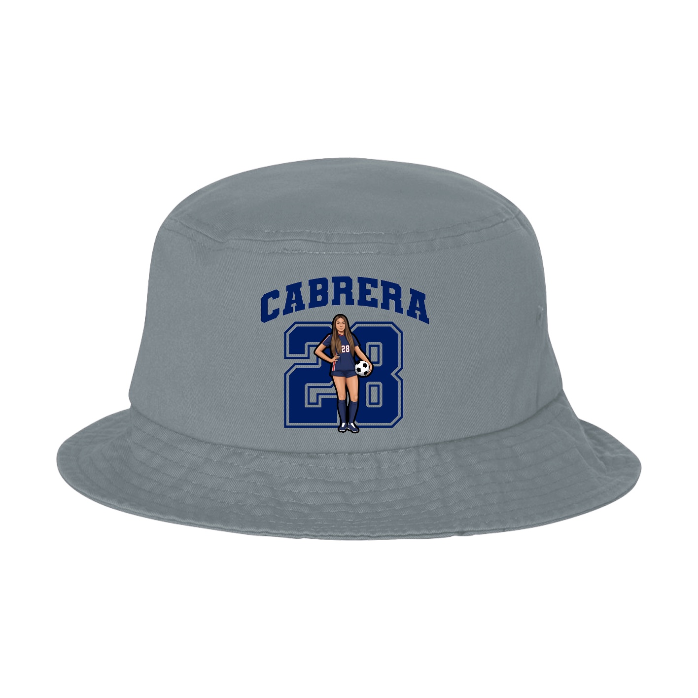 Bucket Cap — Number in Grey