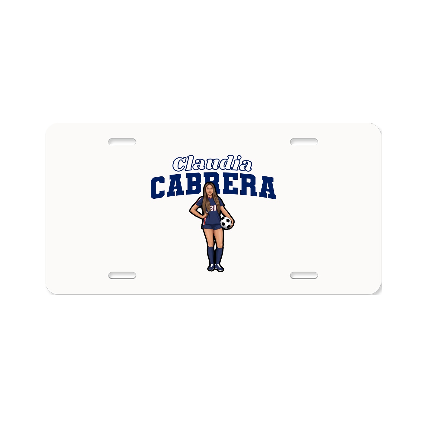 License Plate — Name Arch in Classic