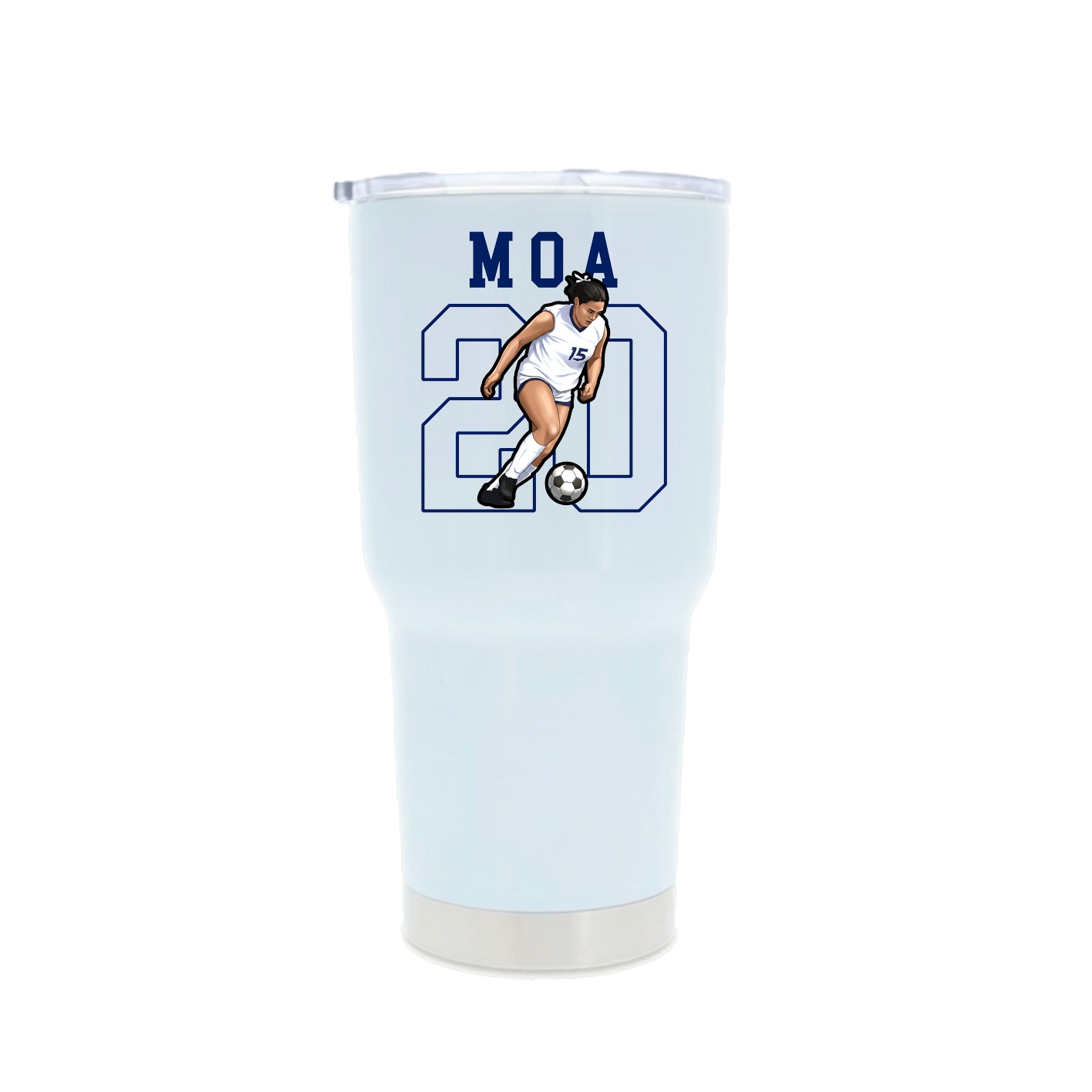 30oz Stainless Steel Tumbler — Shirsey in White