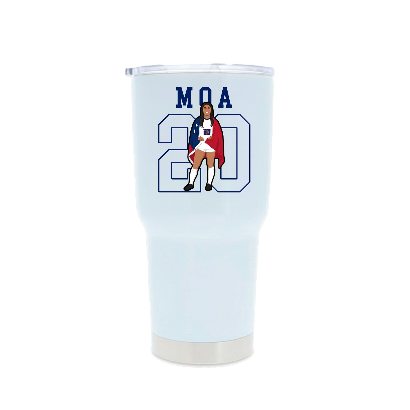 30oz Stainless Steel Tumbler — Shirsey in White