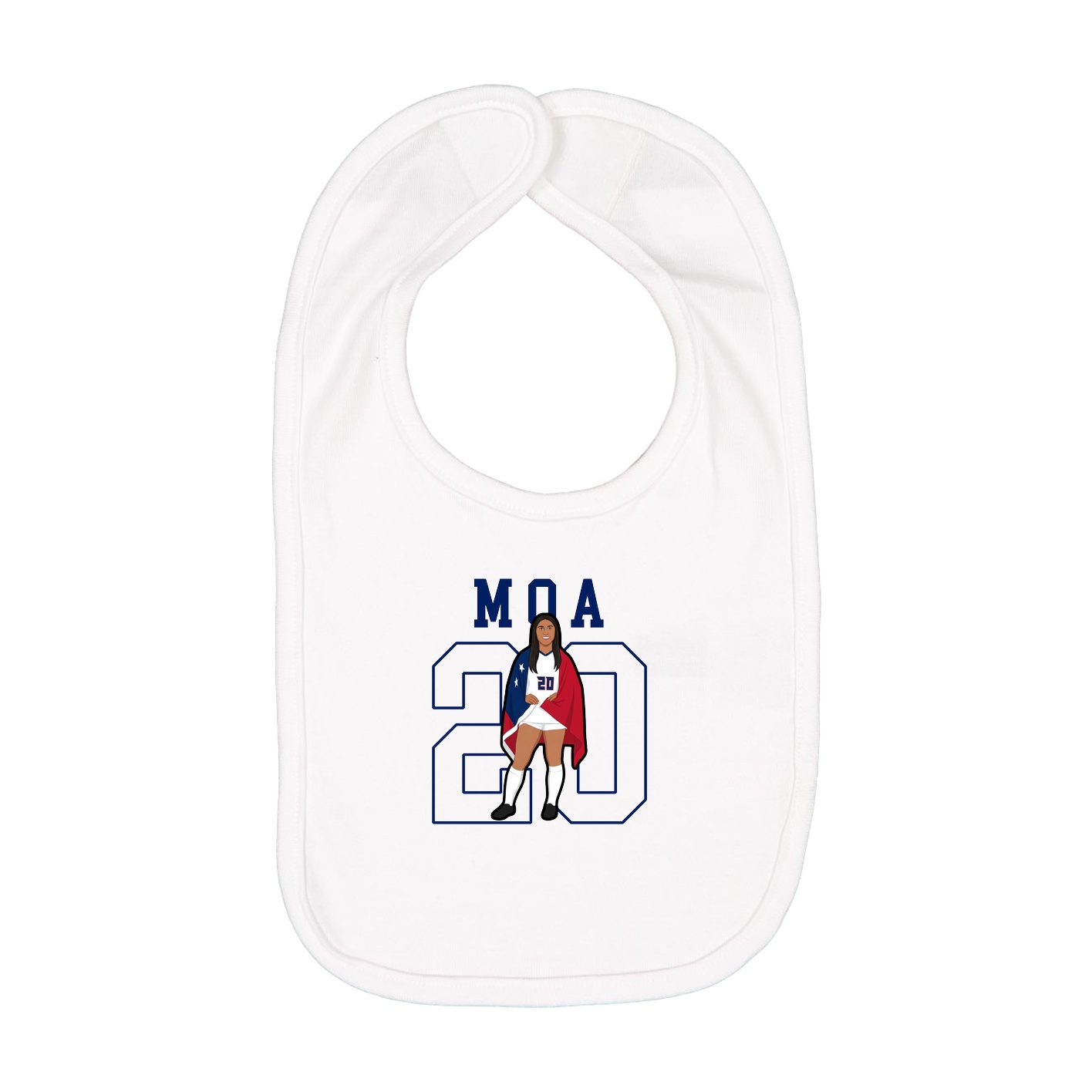 Infant Bib — Shirsey in White