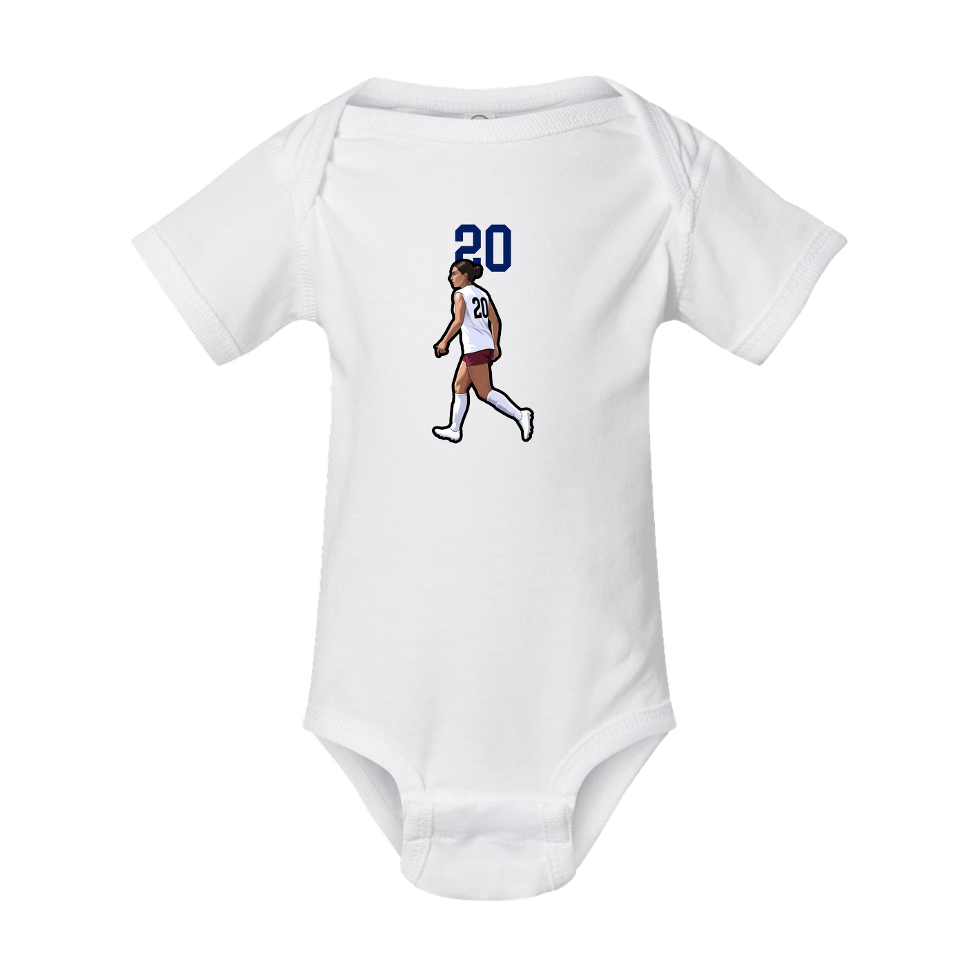 Baby Onesie — Number Top in White