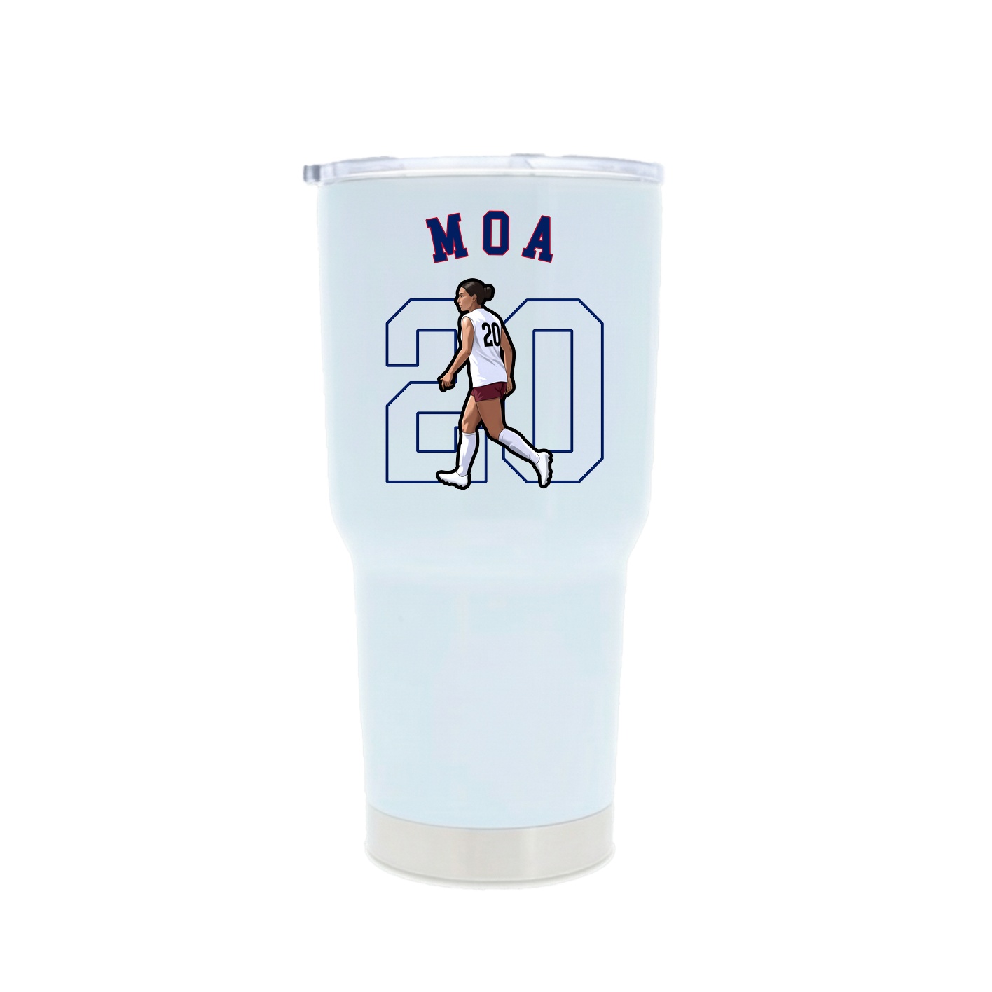 30oz Stainless Steel Tumbler — Shirsey Arch in White