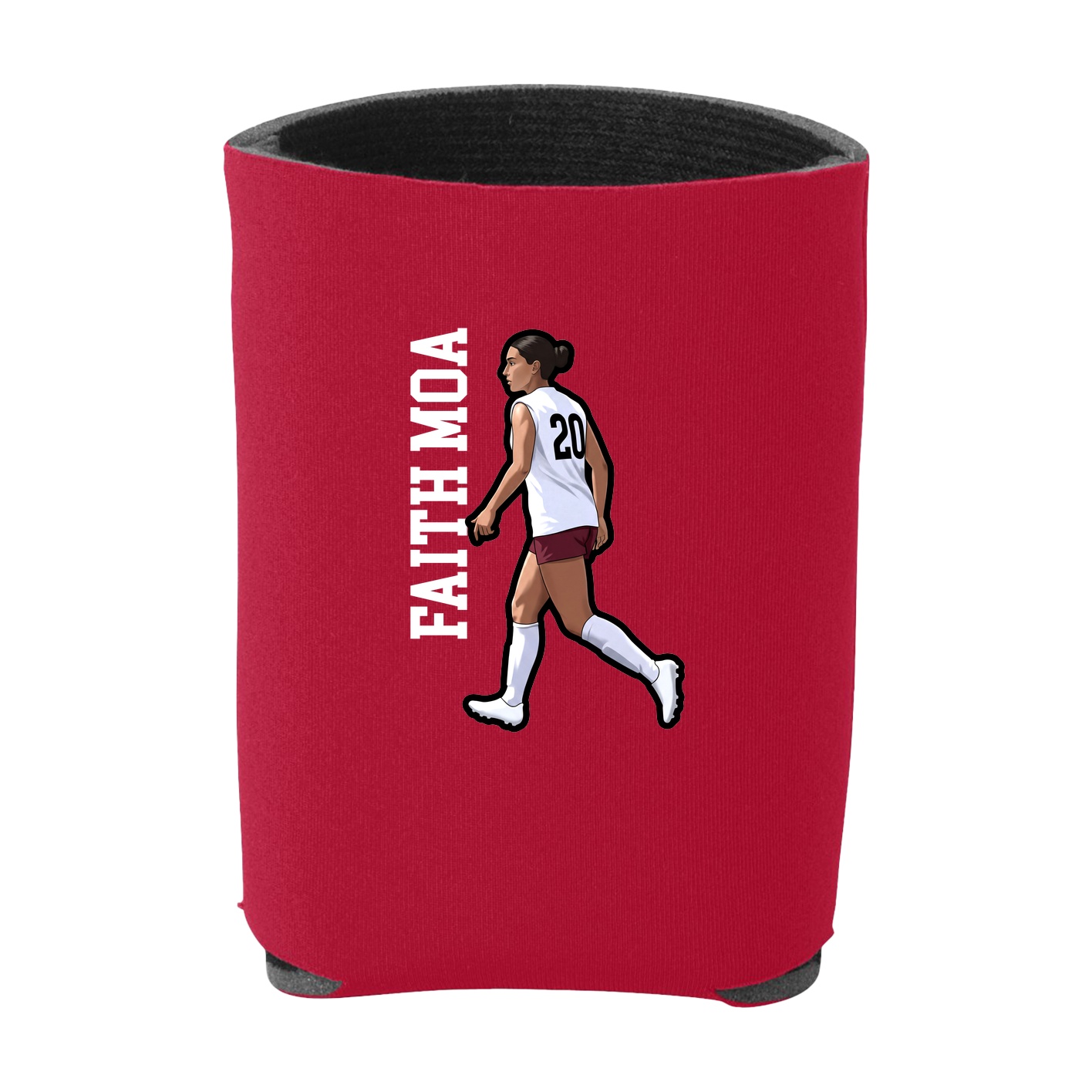 Can Holder — Name Vertical in Red