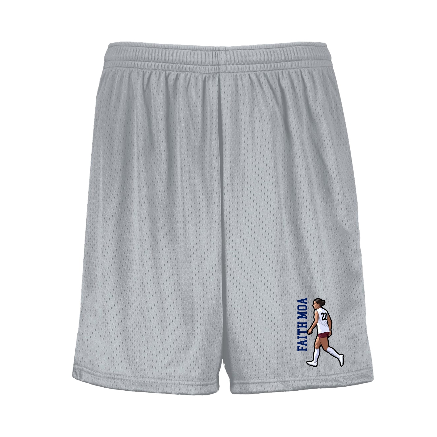 Shorts — Name Vertical in Silver